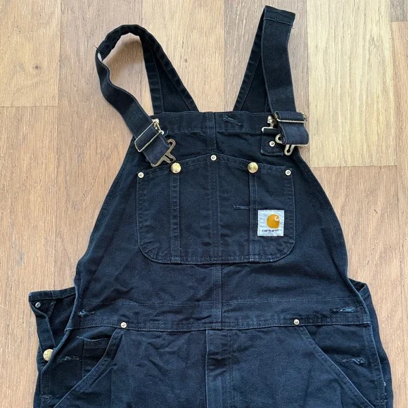 Carhartt Black Denim Overalls - Picture 2 of 4
